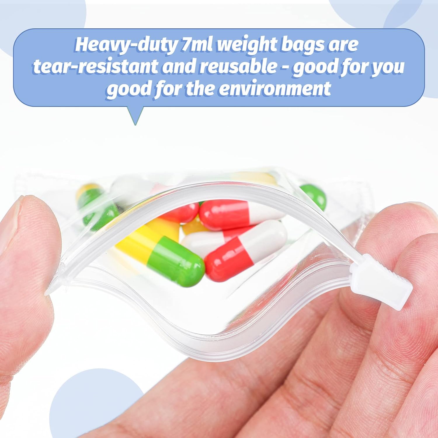 Nuanchu 36 Pieces Pill Pouches Bags Set Reusable Zippered Pill Baggies Clear Plastic Self Sealing Travel Medicine Organizer Storage with Slide Lock for Medicine and Small Items